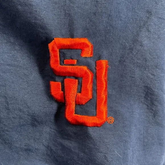 SYRACUSE UNIVERSITY Pants Mens S NIKE Orangemen NY Windbreaker Mesh Lined Blue - Picture 6 of 13